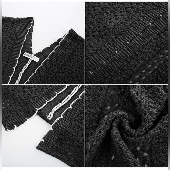 GRACE KARIN 2025 WOMENS LIGHTWEIGHT CROCHET CARDIGAN SWEATER - Picture 6 of 10